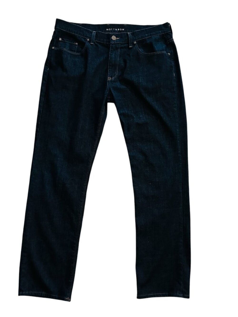 Mott & Bow Men's Size 36W 32L Moscow Slim Fit Straight Leg Blue Jeans